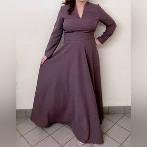 Long sleeve plum dress, large
